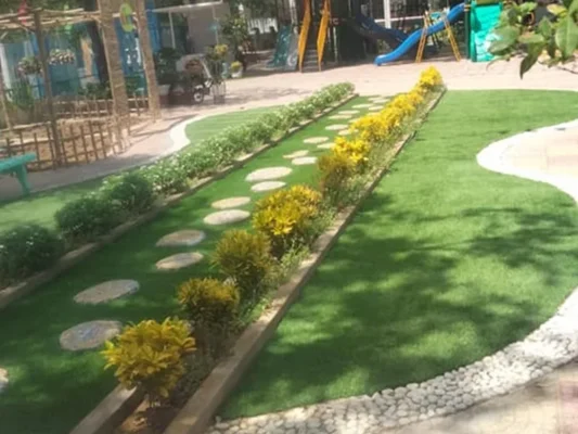 Thảm cỏ nhân tạo sử dụng với đa mục đích xanh, mát