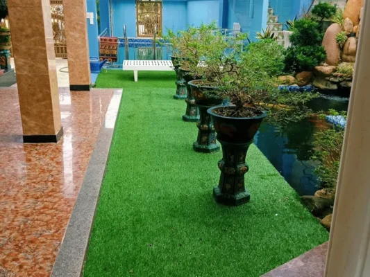 Thi công cỏ nhân tạo đúng cách tăng độ bền