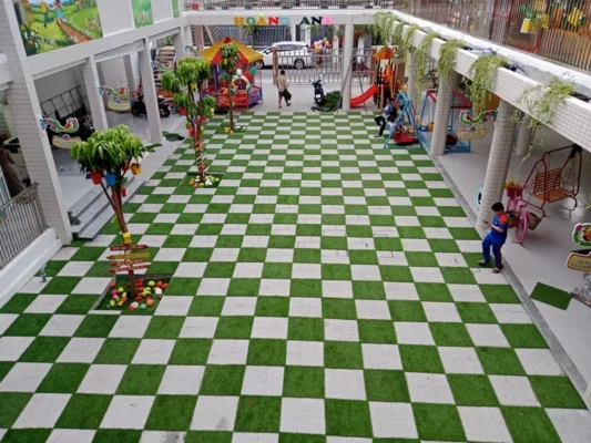 Cỏ nhân tạo thiết kế cho sân vườn đẹp mắt