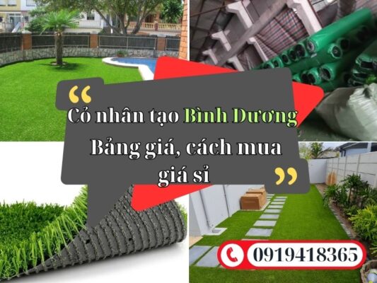 Bảng giá và địa chỉ bán thảm cỏ nhân tạo Bình Dương