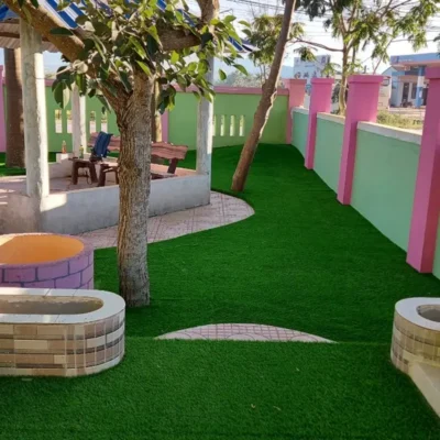 Cỏ nhân tạo sân vườn với sợi cỏ mềm mại