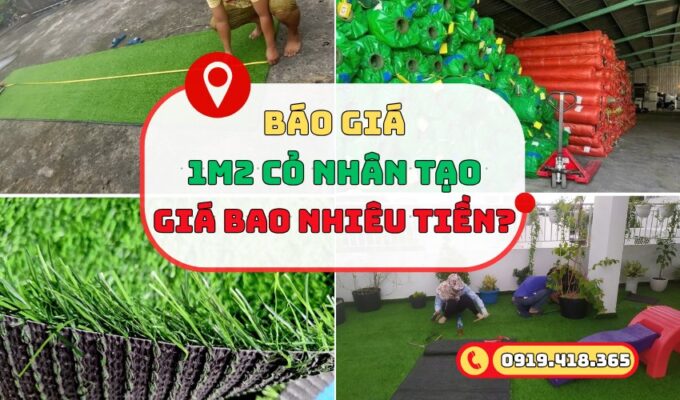 1m2 cỏ nhân tạo giá bao nhiêu tiền?