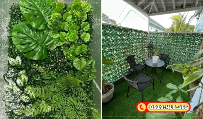 Cỏ nhựa, cỏ nhân tạo thiết kế cho ban công