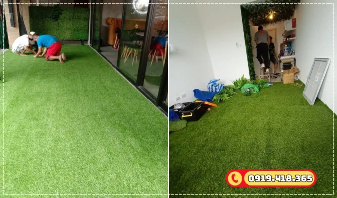 Thiết kế trải sàn ngoài trời và trong nhà của quán cà phê