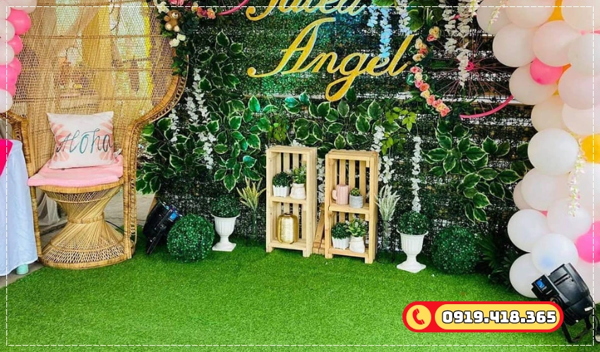 Màu xanh của cỏ mang đến không gian thư giản