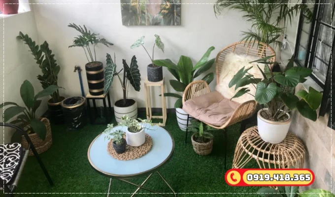 Trang trí góc tiểu cảnh đẹp mắt