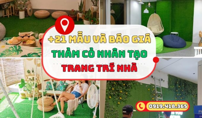 Những mẫu thảm cỏ nhân tạo trang trí nhà đẹp mắt