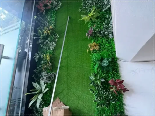 Thảm cỏ nhân tạo giá rẻ 1cm trang trí tường