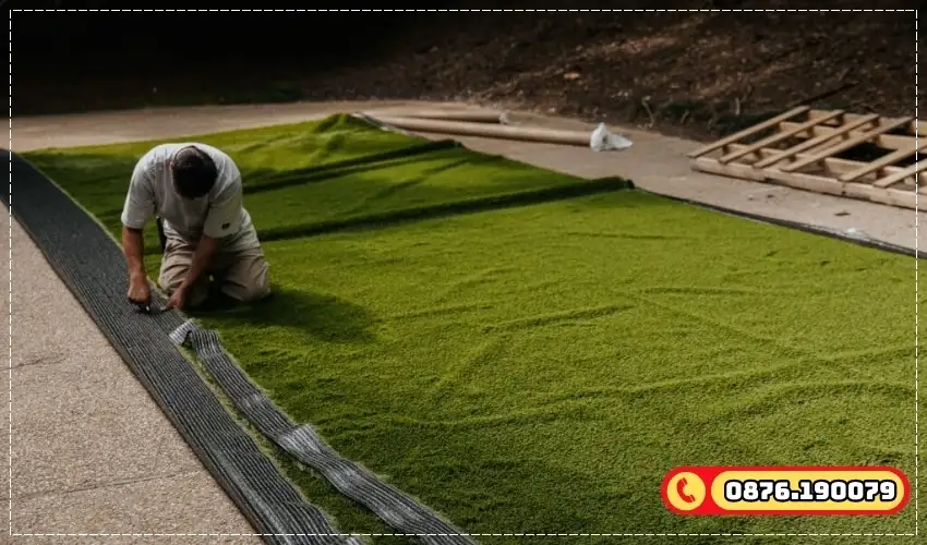 Thảm cỏ nhân tạo sân vườn giá bao nhiêu