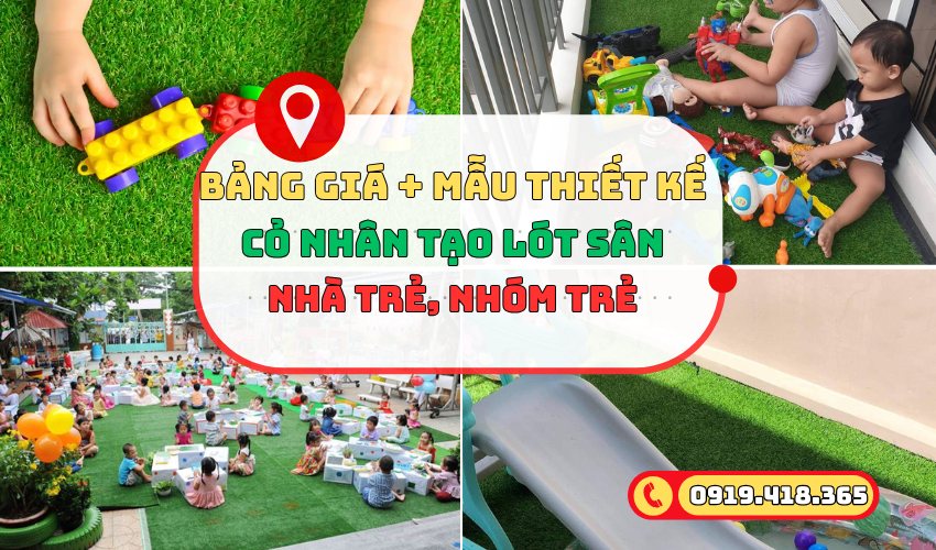 Cỏ nhân tạo lót nhà trẻ đẹp mắt