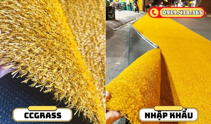 Cỏ nhân tạo màu vàng