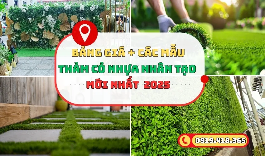 Bảng giá các dòng thảm cỏ nhựa nhân tạo mới nhất