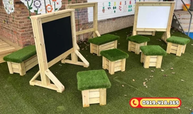 Cỏ nhân tạo trong thư viện là giải pháp tiết kiệm và bền đẹp