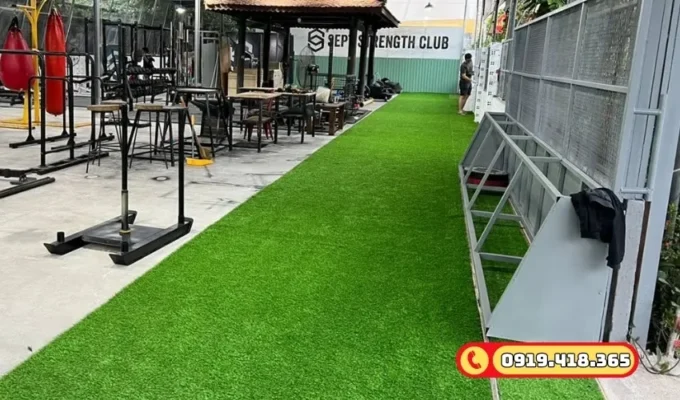 Chọn cỏ nhân tạo 3cm cho phòng GYM, tạo cảm giác êm ái, thoải mái
