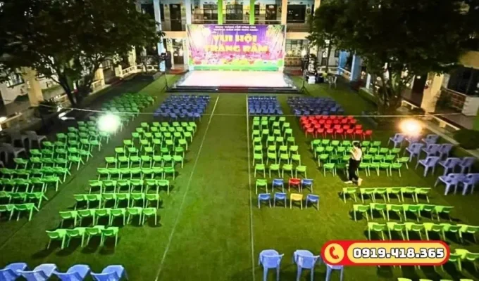 Các chương trình ngoài trời xanh, đẹp với cỏ nhân tạo