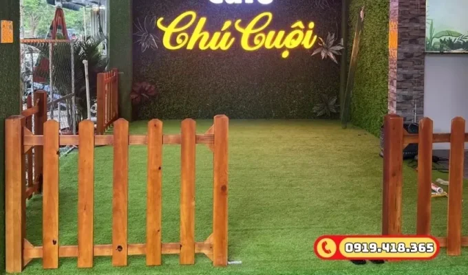 Quán cà phê đẹp mắt với cỏ