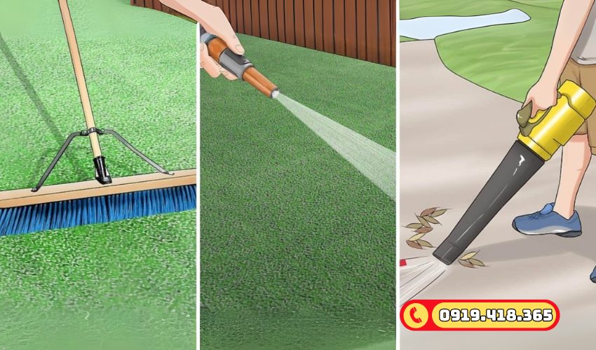 Hướng dẫn các cách vệ sinh cỏ nhân tạo tại nhà