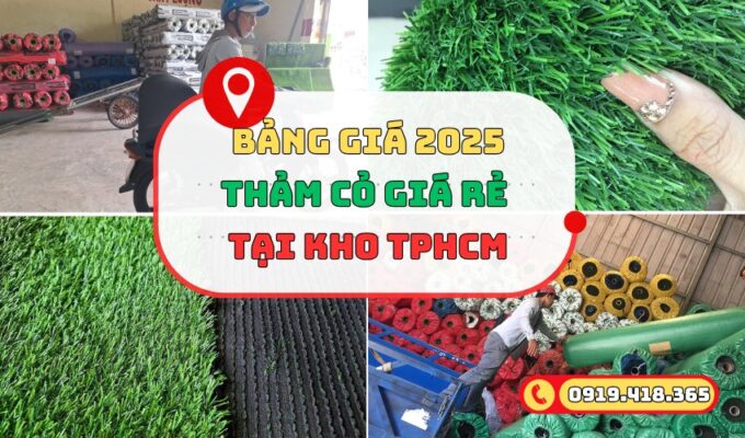 Bảng giá mới nhất thảm cỏ giá rẻ TPHCM