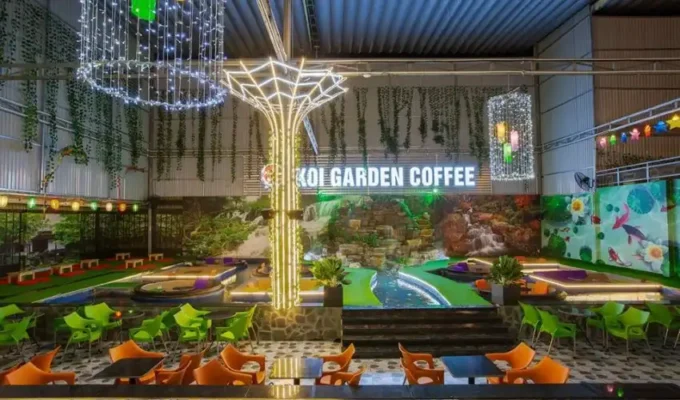 Thiết kế cỏ nhân tạo hồ cá KOI