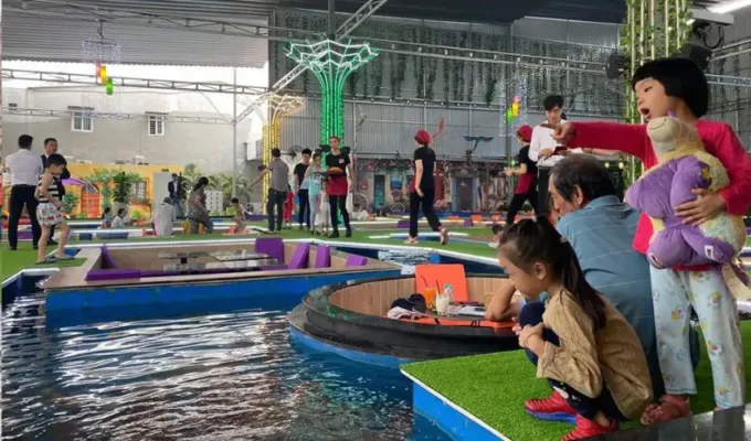 Cỏ thoát nước tốt, giữ vệ sinh cho hồ