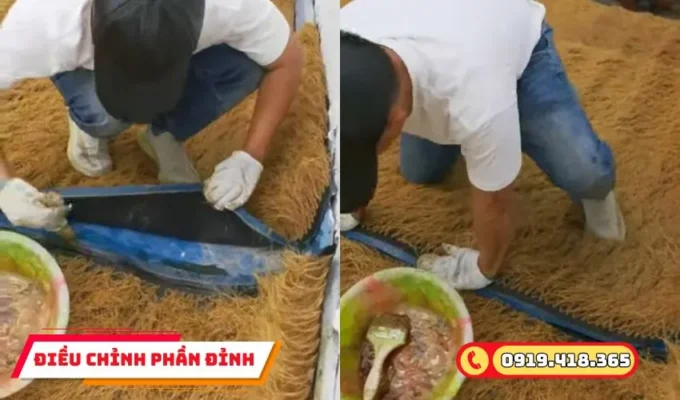 Ở các mí cần thi công chắc chắn, dán kín mí