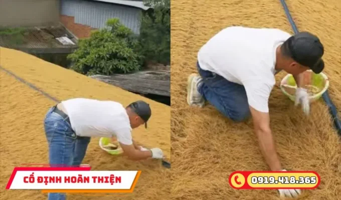 Xử lý hoàn thiện, đặc biệt ở khu vực đỉnh mái