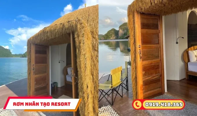 Thiết kế đẹp mắt với rơm nhân tạo