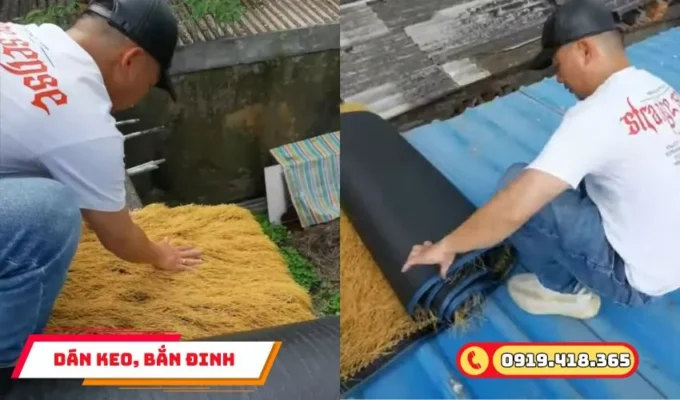 Quét keo, kết hợp bắn vít để đảm bảo chắc chắc nhất