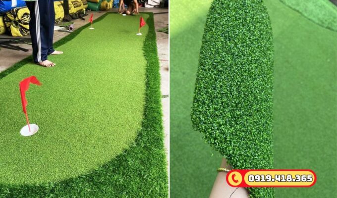 Thi công thảm tập golf tại nhà nhanh chóng