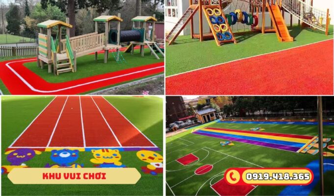 Cỏ nhân tạo màu đỏ với đa dạng ứng dụng