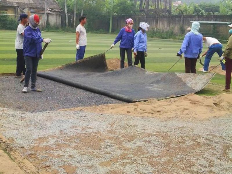 Thảm cỏ nhân tạo thanh lý giá rẻ tại sân