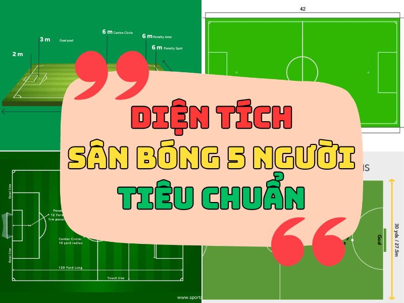 Diện tích tiêu chuẩn 1 sân bóng đá 5 người
