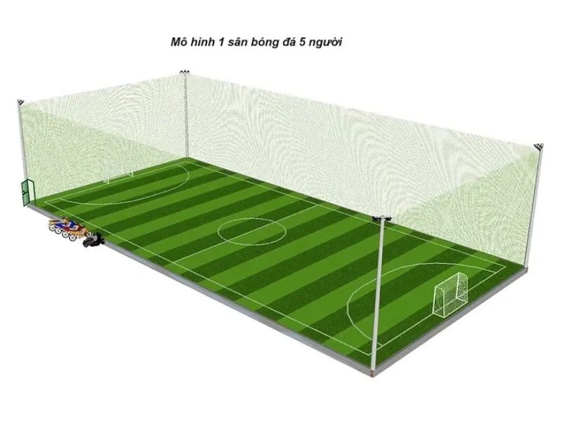 Thiết kế sân 5 người theo tiêu chuẩn FIFA