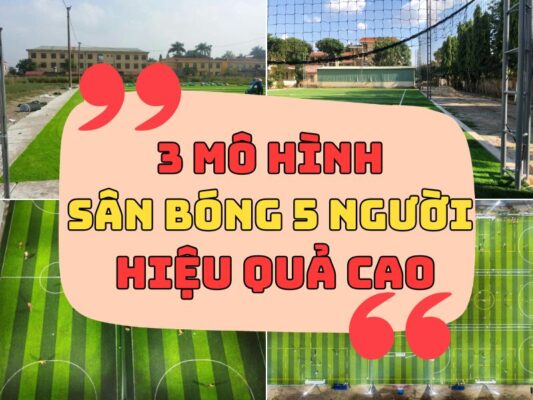 Mô hình sân bóng đá 5 người phổ biến